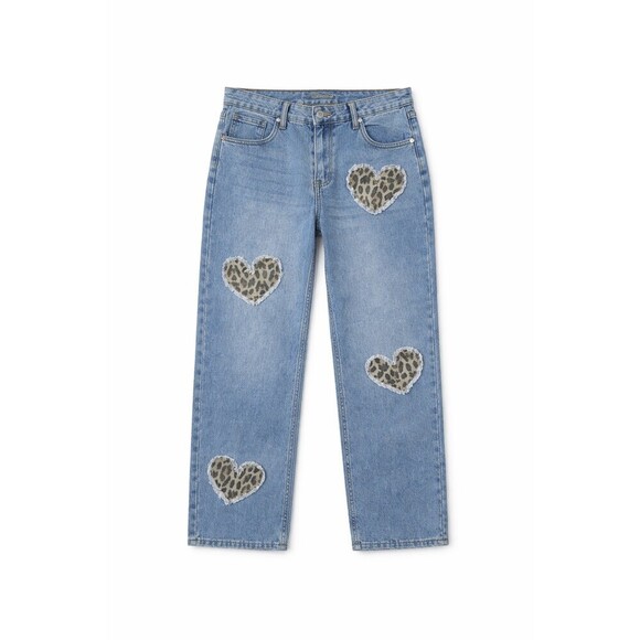 Cali1850 Denim - Cali 1850 Womens Jeans Size 5 / 27  Heart Embroidered Patch Denim New with Tags